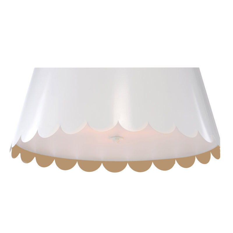 Luminaire suspendu Coastal Empire, H 10 po x l 21 po x P 21 po, Blanc