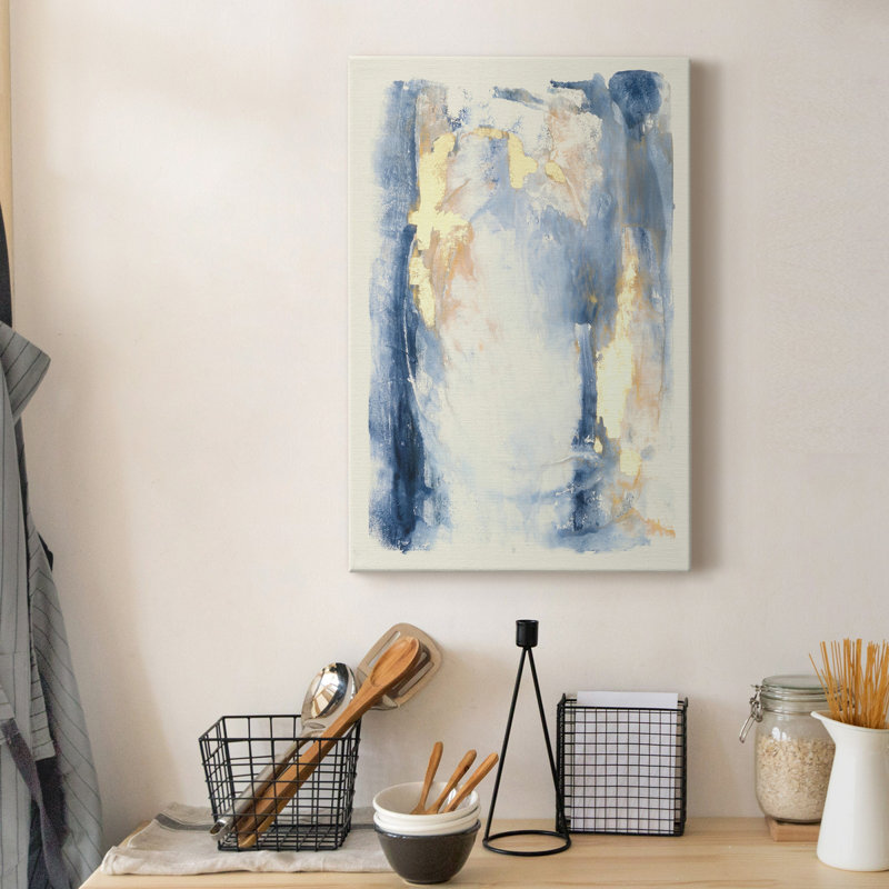 Large Beige Wrapped Canvas Print with Solid Wood Frame