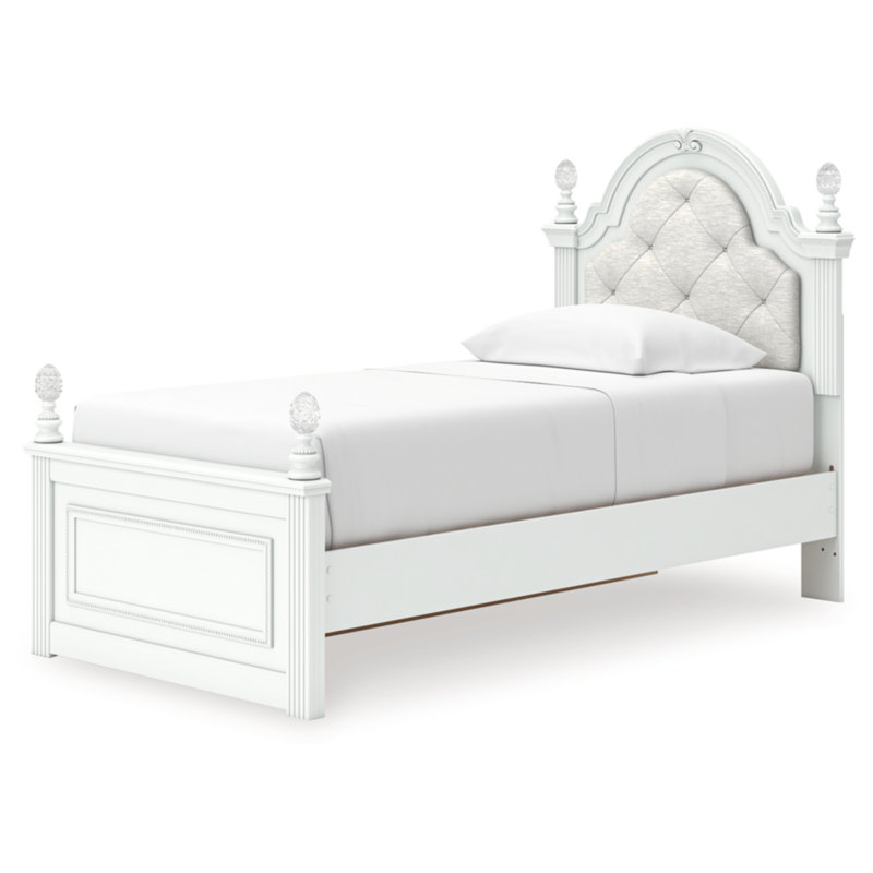 Jaekob Twin Upholstered Panel Storage Bed, Twin
