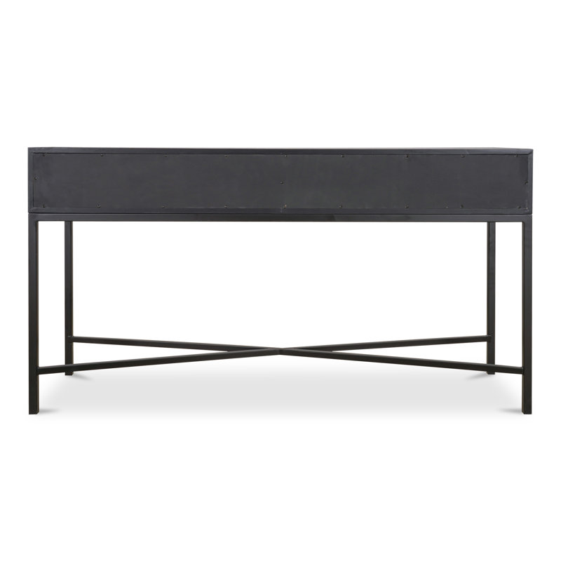 Meera 59" Console Table, Black, Black