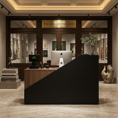 Nete Manufactured Wood Reception Desk