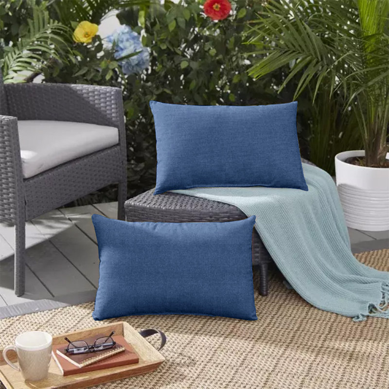 Coussins décoratifs d'extérieur carrés 17 po - Gris géométrique, Motif géométrique gris, H 17 po x l 17 po