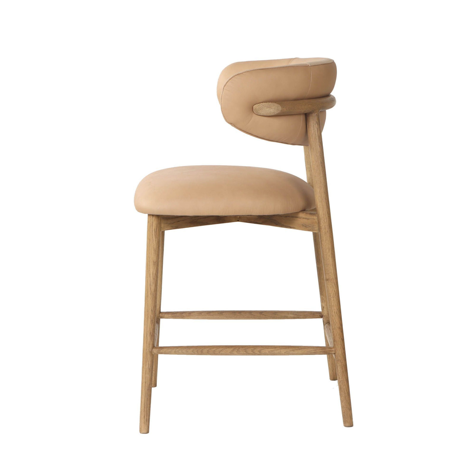 Ofella 26" Bar Stool, Pale Tan