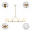 Luminaire suspendu moderne 8 lumières pour salle à manger lustre noir et doré