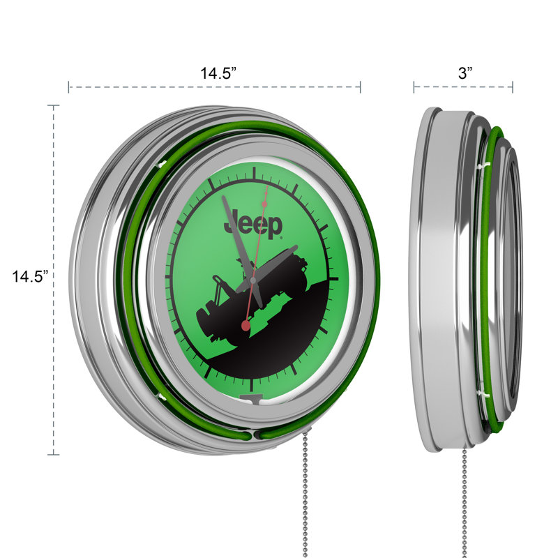 Horloge murale en métal, Vert