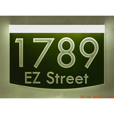 Enseigne d’adresse pour pelouse sur 2 lignes