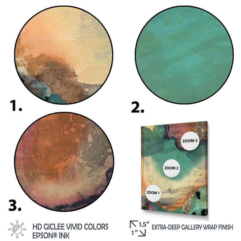 Turquoise Waves In Paradise VI - reproduction sur toile, L 16 po x H 32 po, Toile tendue