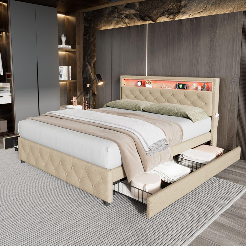 Dunsmuir Upholstered Storage Bed, Kingsize (5')