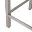 Table de bar d'extérieur légère en aluminium avec plateau en verre gris impureté et cadre antidérapant