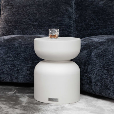 CHRONOS Side Table Small Concrete Round End Table 35 x 35 x 47 cm