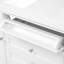Meuble-lavabo double lavabo de 150 cm (59,1 po) avec lavabo en résine, 3 tiroirs et 2 portes, blanc
