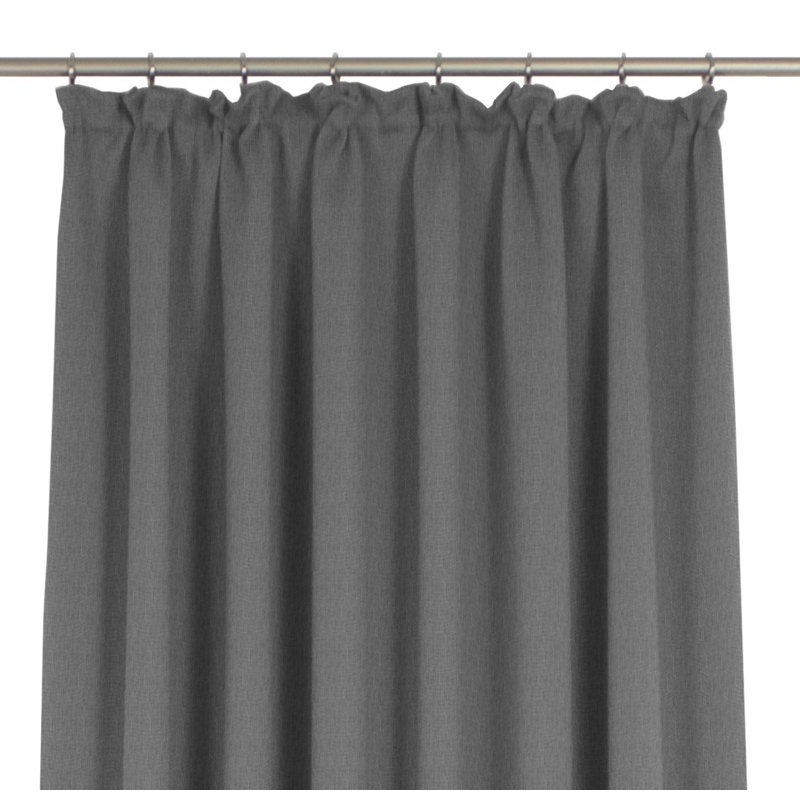 Sunday Semi Sheer Curtain, 142cm Width x 295cm Drop, Dark Grey