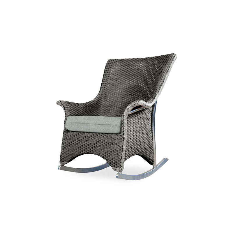 Mandalay Outdoor Rocker Chair, Amber Waves, White