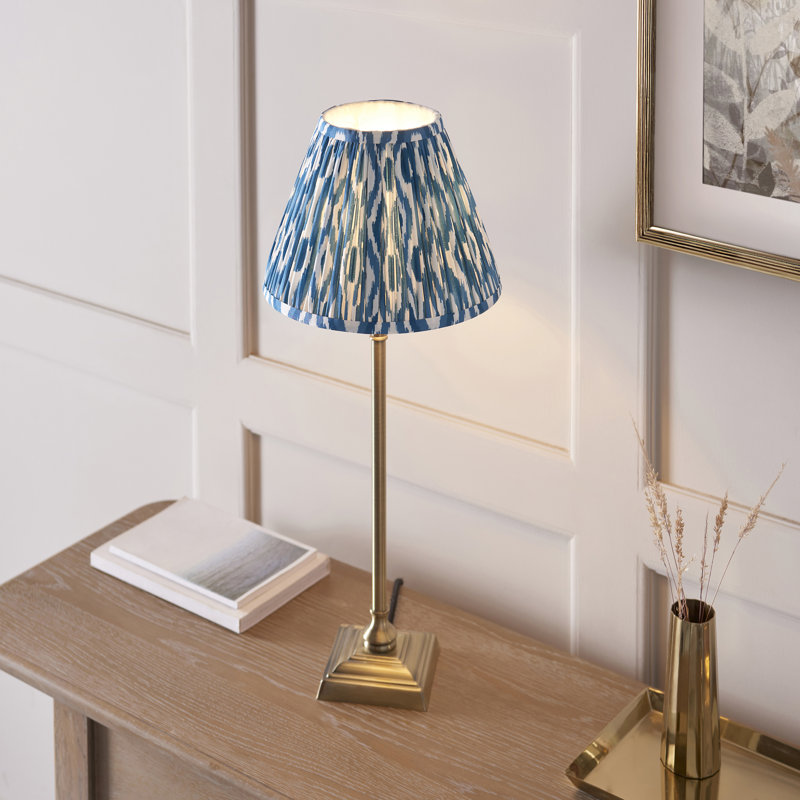 Lila Table light with 25cm shade, Antique Brass, Blue
