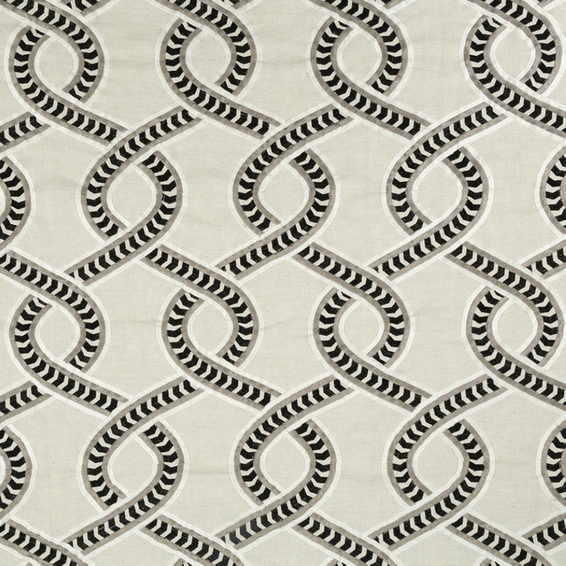 Dwellstudio Trellis Twist Fabric, Ink