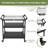 32" Stainless Steel Outdoor Kitchen Island with 3-Tier Storage & Wheels