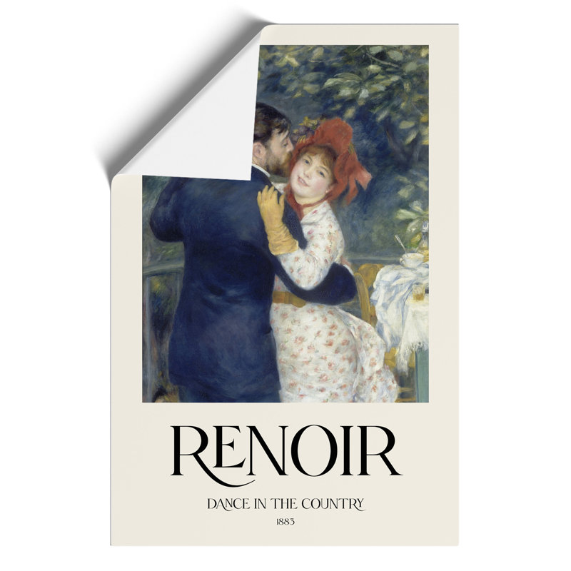 Country Dance by Pierre-Auguste Renoir - No Frame Painting, 42cm H x 30cm W x 0.1cm D
