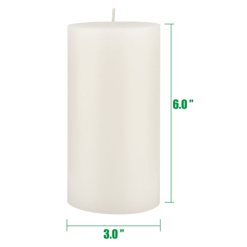 Ensemble de bougies longues 6 pièces, H 6 po x l 3 po x P 3 po