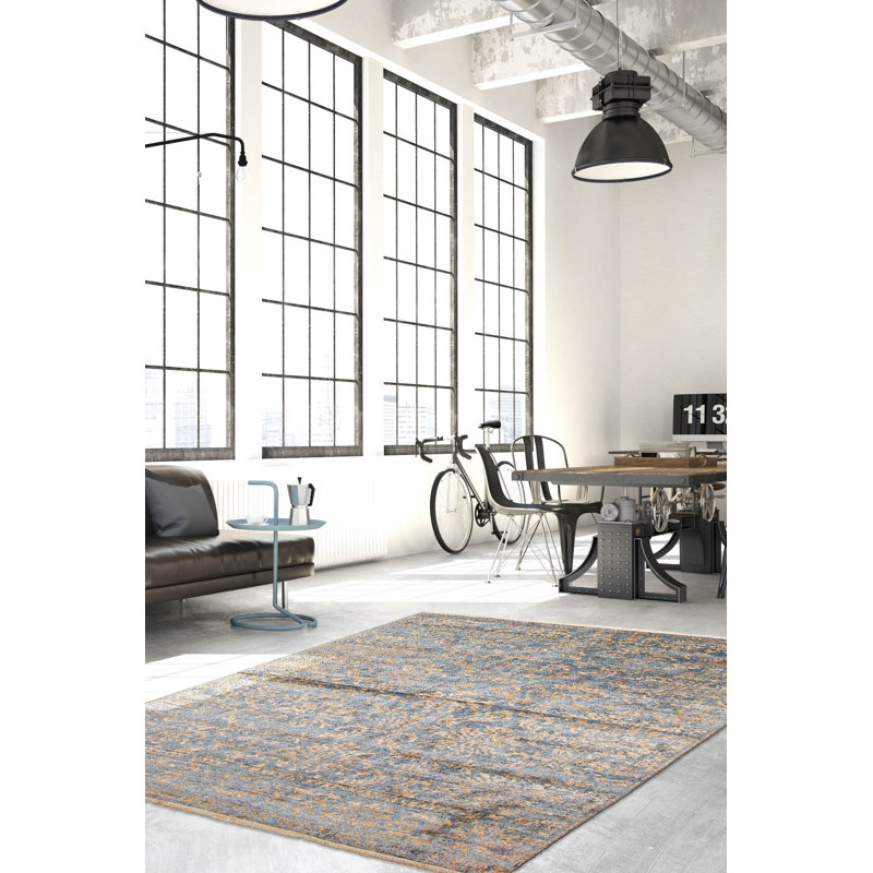 Tapis unique héritage gris 5 pi 4 po x 7 pi 4 po