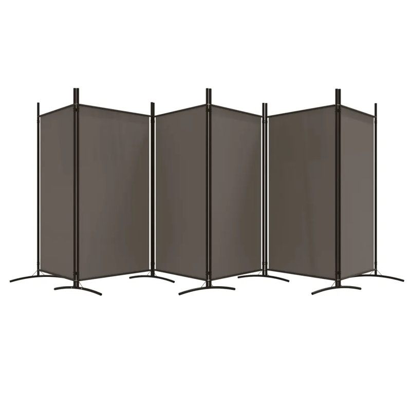 Abdisamad 3 Panel Room Divider, 180cm H x 520cm W, 6, Anthracite