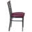Clear Coated "X" Back Metal Restaurant Chair-159144251-158781930