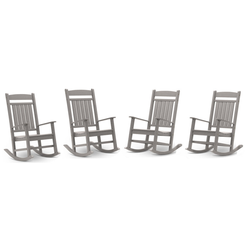 Chaise berçante en plastique Catelyn, Gris clair
