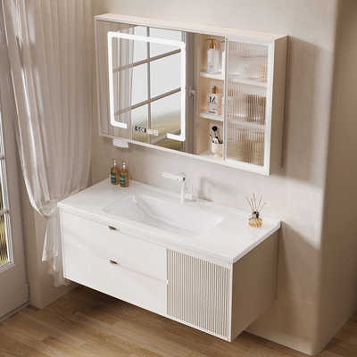 Light luxury cream style bathroom cabinet