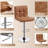 Chandresh Swivel Upholstered Adjustable Height Counter Stool with Metal Frame-124399540
