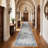 Hallway Rug Washable - Kitchen Rug Distressed Mats Non-Slip Soft Room Floor Carpet for Dining Room (Grey/Blue)-353183557