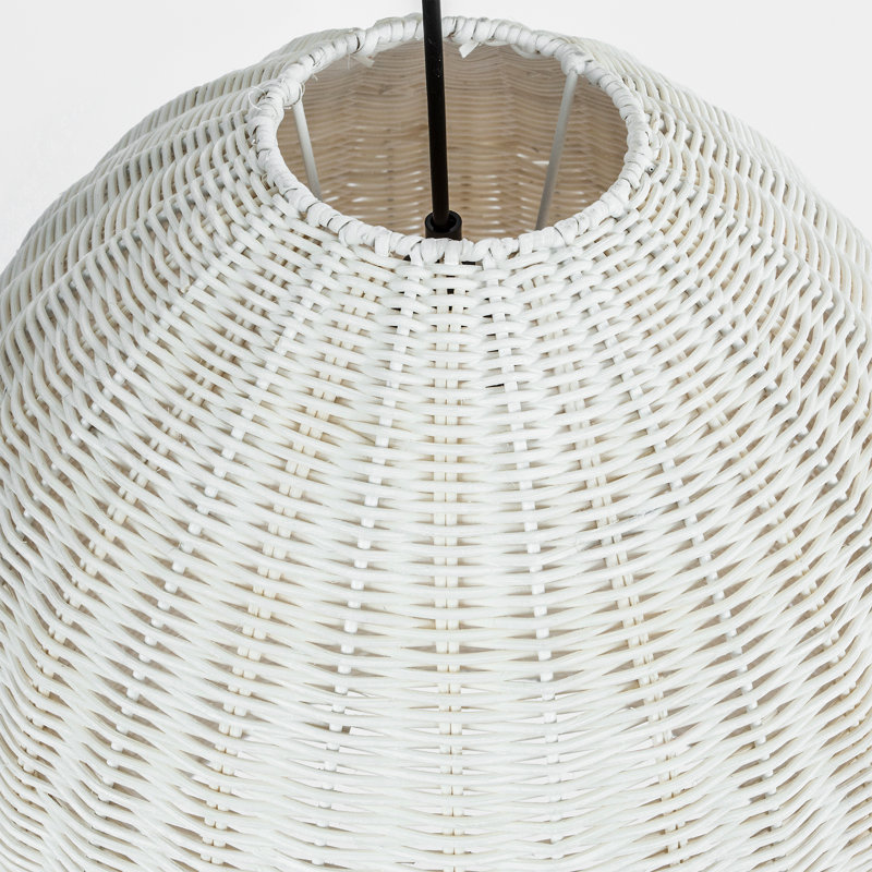 Campana 1 - Light Rattan Chandelier, 24" H x 18" W x 18" D