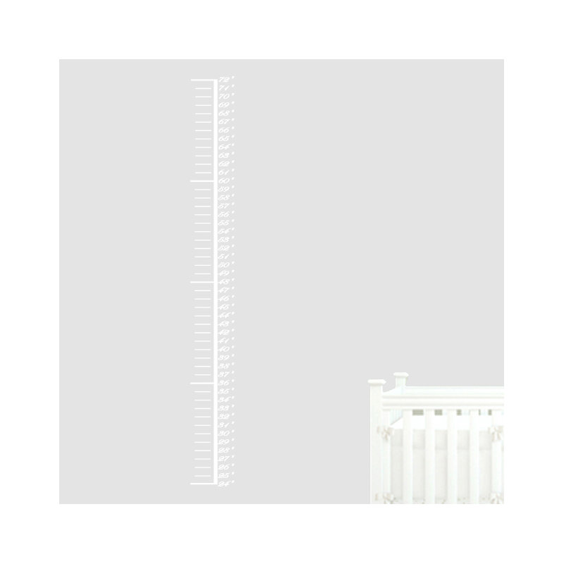 Décalcomanie murale marques de graphiques de croissance, Blanc
