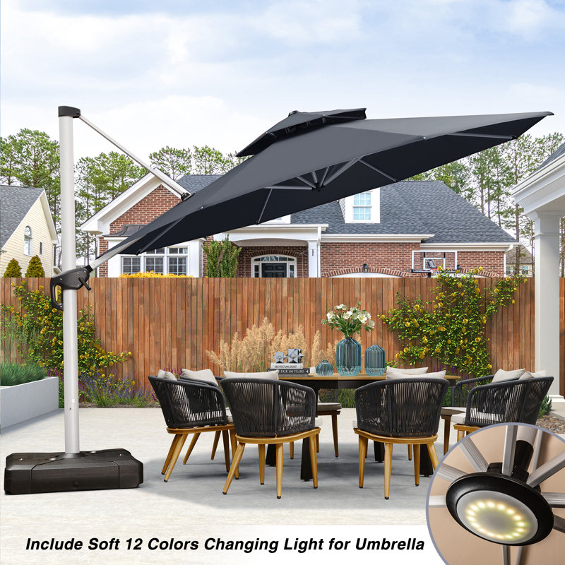 4m Cantilever Parasol, Grey