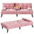 Adjustable Loveseat Sleeper With Retractable Cup Holders-2098208297