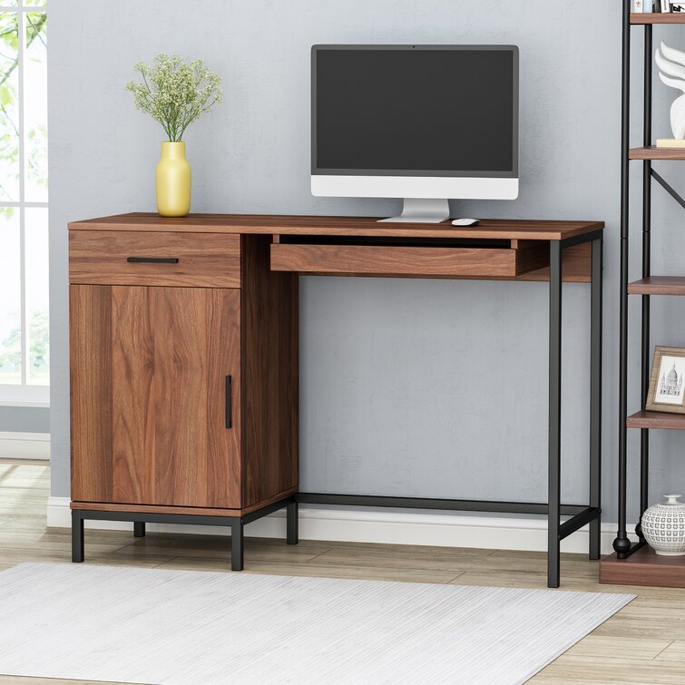 17 Stories Computer Desk with Storage Shelves & Reviews