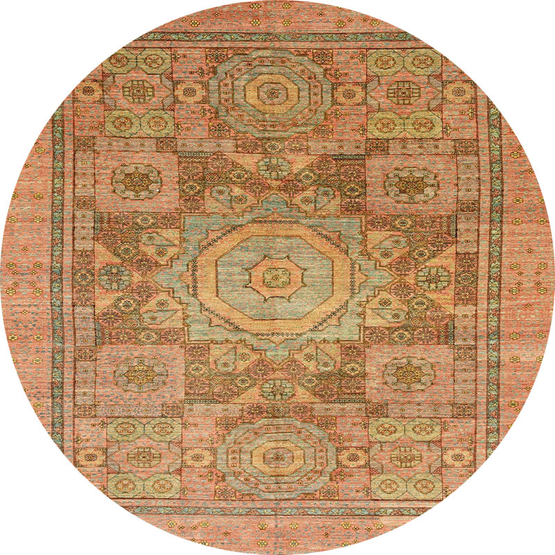 Tapis abstrait moderne 1954, Rond 5 pi