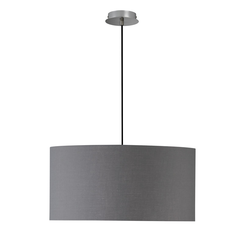 Pina 3 - Light Nickel Dull Pendant, Dark Grey