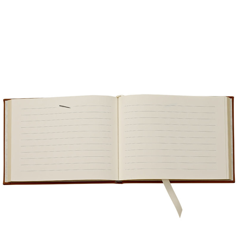 Graphic Image Guest Book, Leather, Black
