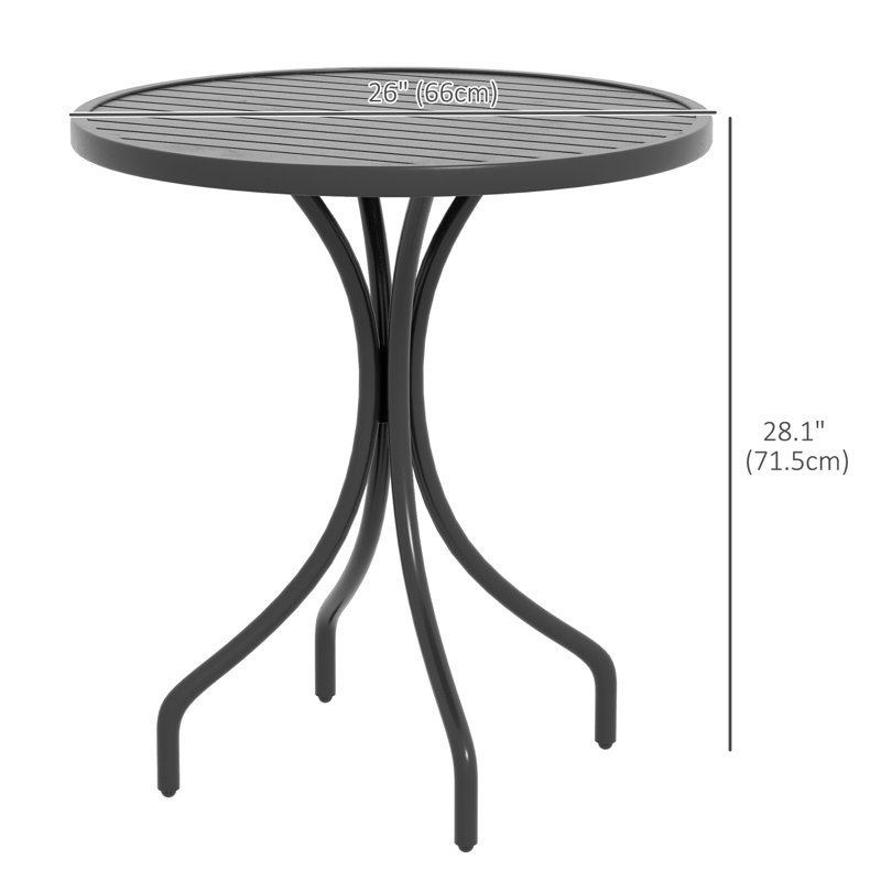 Table basse de restaurant d'extérieur 26 po Unadilla