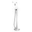 Robinet de baignoire sur pied avec douchette intégrée, en métal, profondeur 106 cm, largeur 15,4 cm, hauteur 4,3 kg - Accessoire de salle de bain en métal.