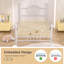 Ensemble de 2 lit plateforme simple en métal blanc Amberly avec tête de lit et pied de lit coquille-1728945534