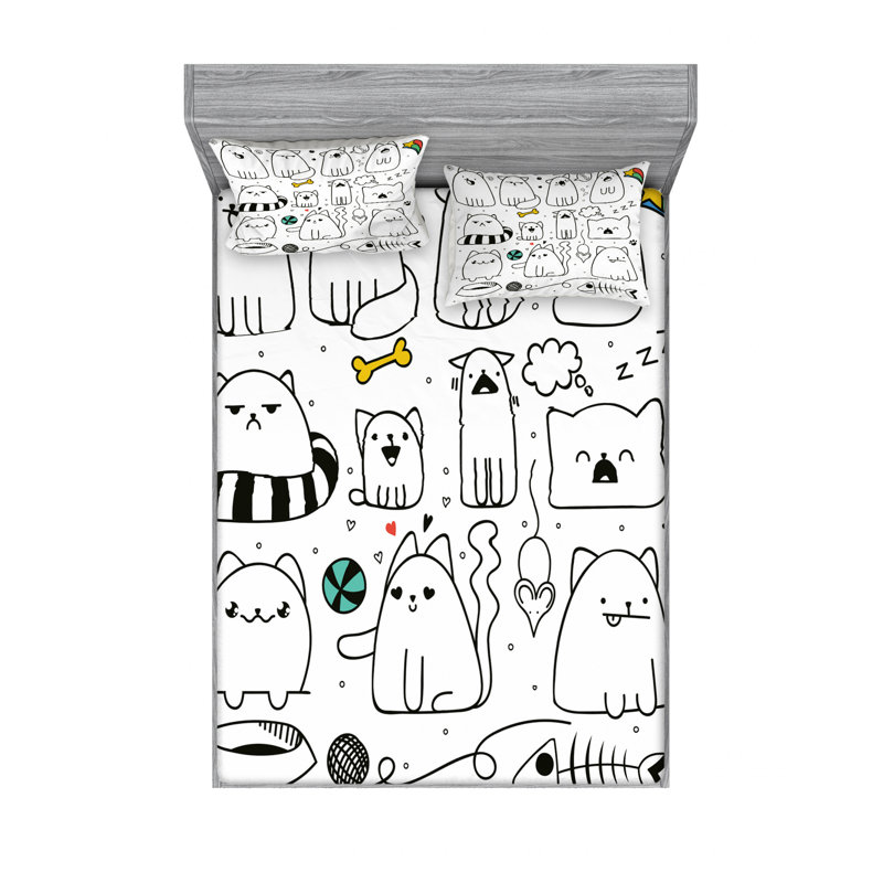 Microfiber Sheet Set, Full/Double Sheet Set with Fitted Sheet