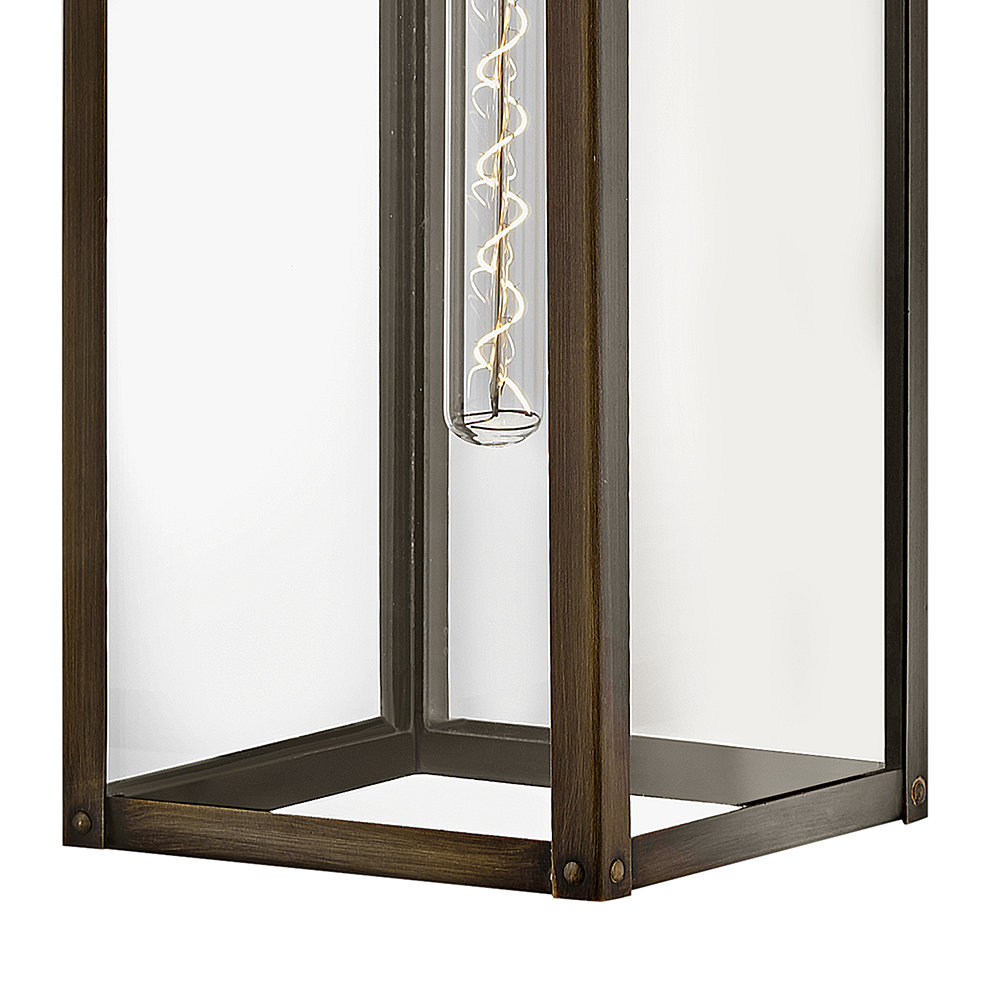 Caliana Single Light Outdoor Wall Light, Burnished Bronze, 25" H x 7" W x 10.5" D