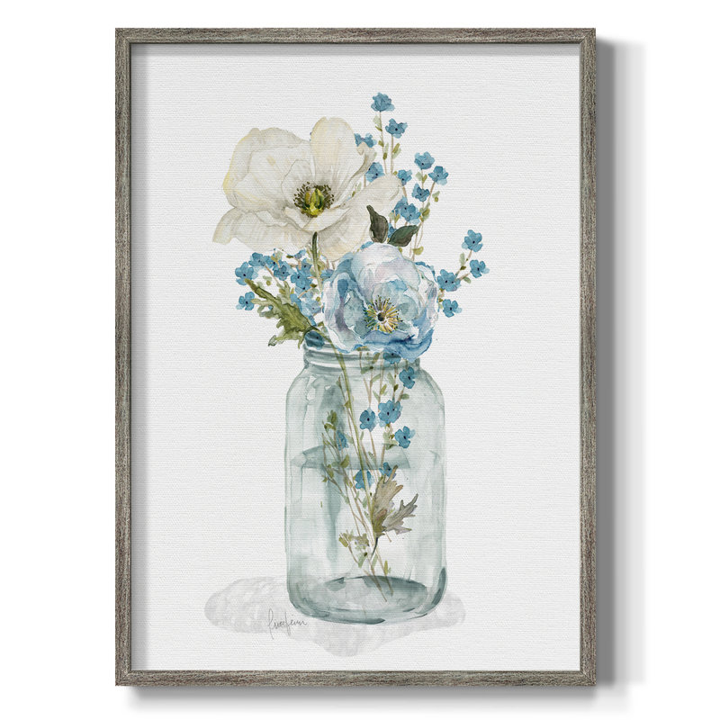 Mason Jar Blues I, reproduction encadrée - bois massif 50010, H 11 po x l 9 po