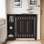 Armoire de radiateur Joseph avec cadre à lattes et 3 tablettes, housse de chauffage décorative, mobilier moderne