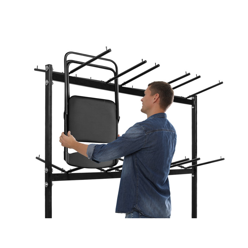 Chariot pliable à deux niveaux capacité de 600 lb