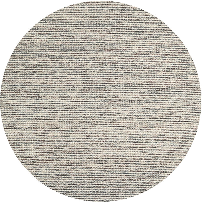 Tapis contemporain gris, Rond 8 pi