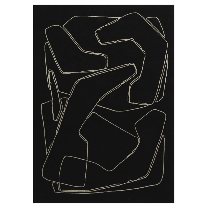 Amalgame Area Rug in Black/White, Rectangle 8'2'' x 11'5''