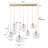 7-Light Glass Kitchen Island and Cluster Pendant-2110260153