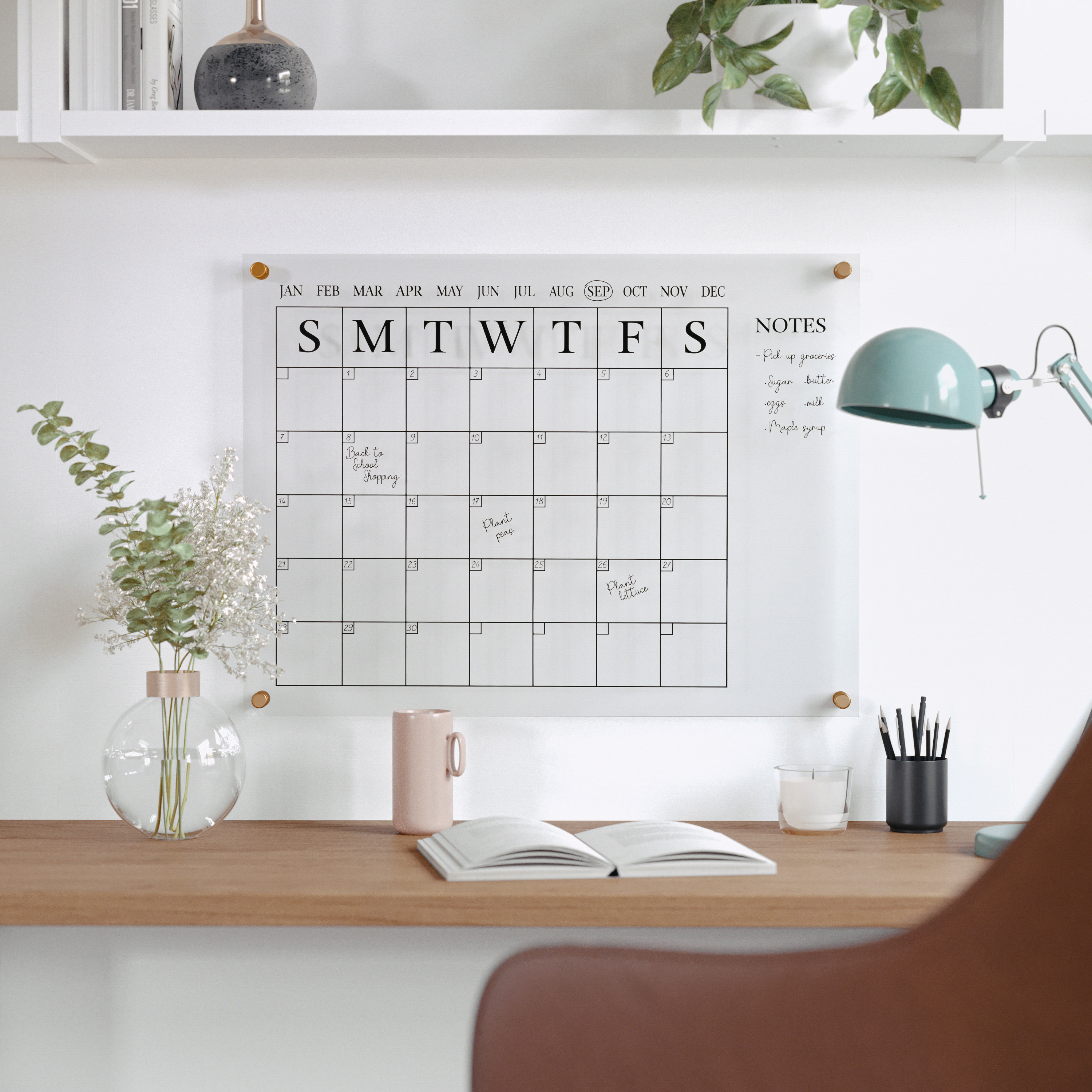 Martha Stewart Thomas Martha Stewart Acrylic Wall Calendar with Notes