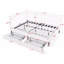 Structure de lit double tapissier pleine grandeur avec 2 tiroirs de rangement, canapé-lit réglable en velours-910949713